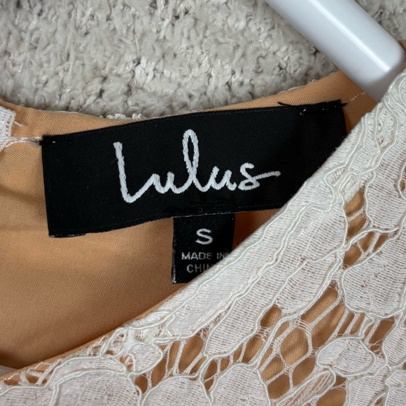 Lulus‎ Dress Womens S White Beige She Knows White Lace Bodycon Bridal Party Gown - Picture 10 of 13